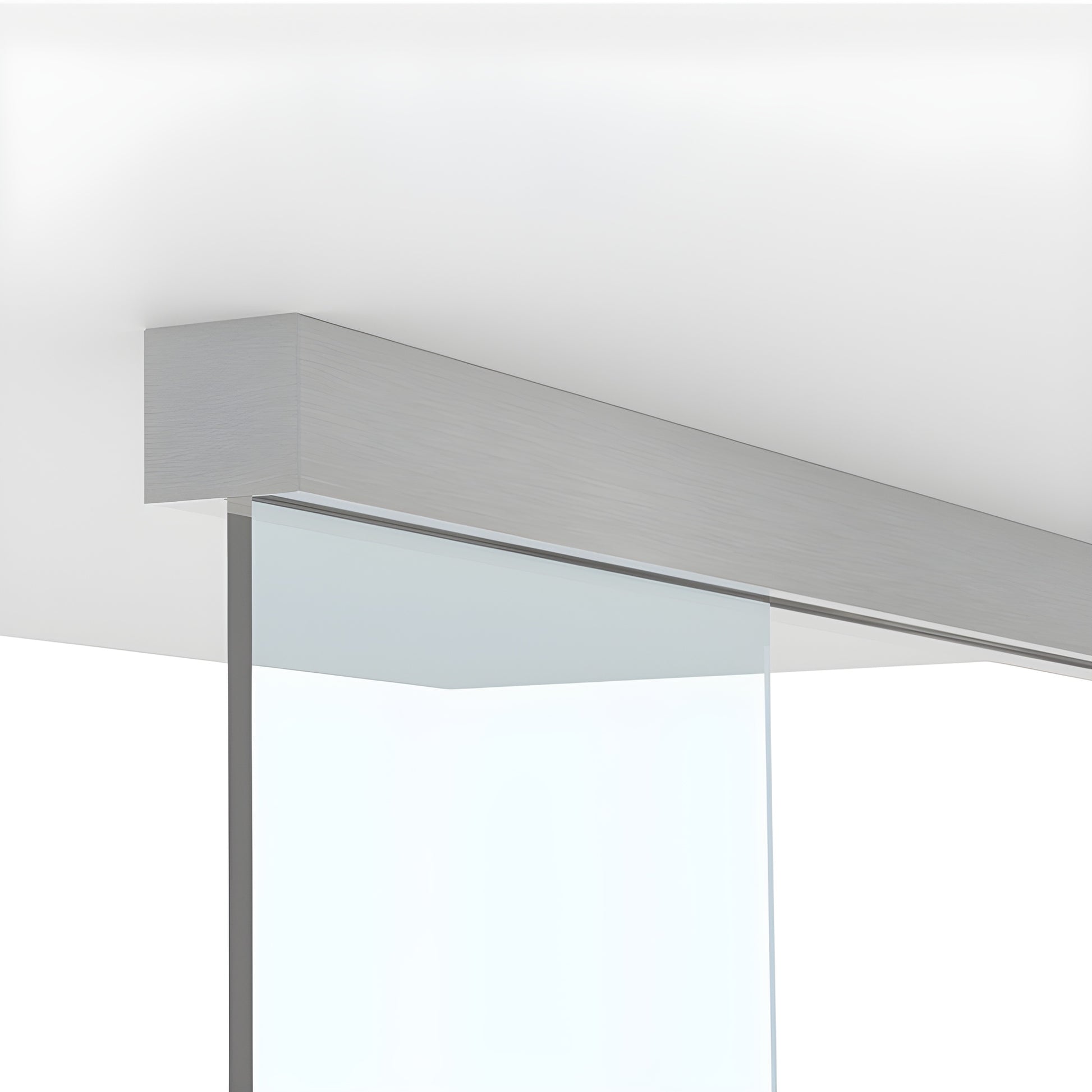 CRL690BSA brushed stainless sliding door kit - 118 in. top-hung track and rollers for 3/8-1/2 in. tempered glass panels