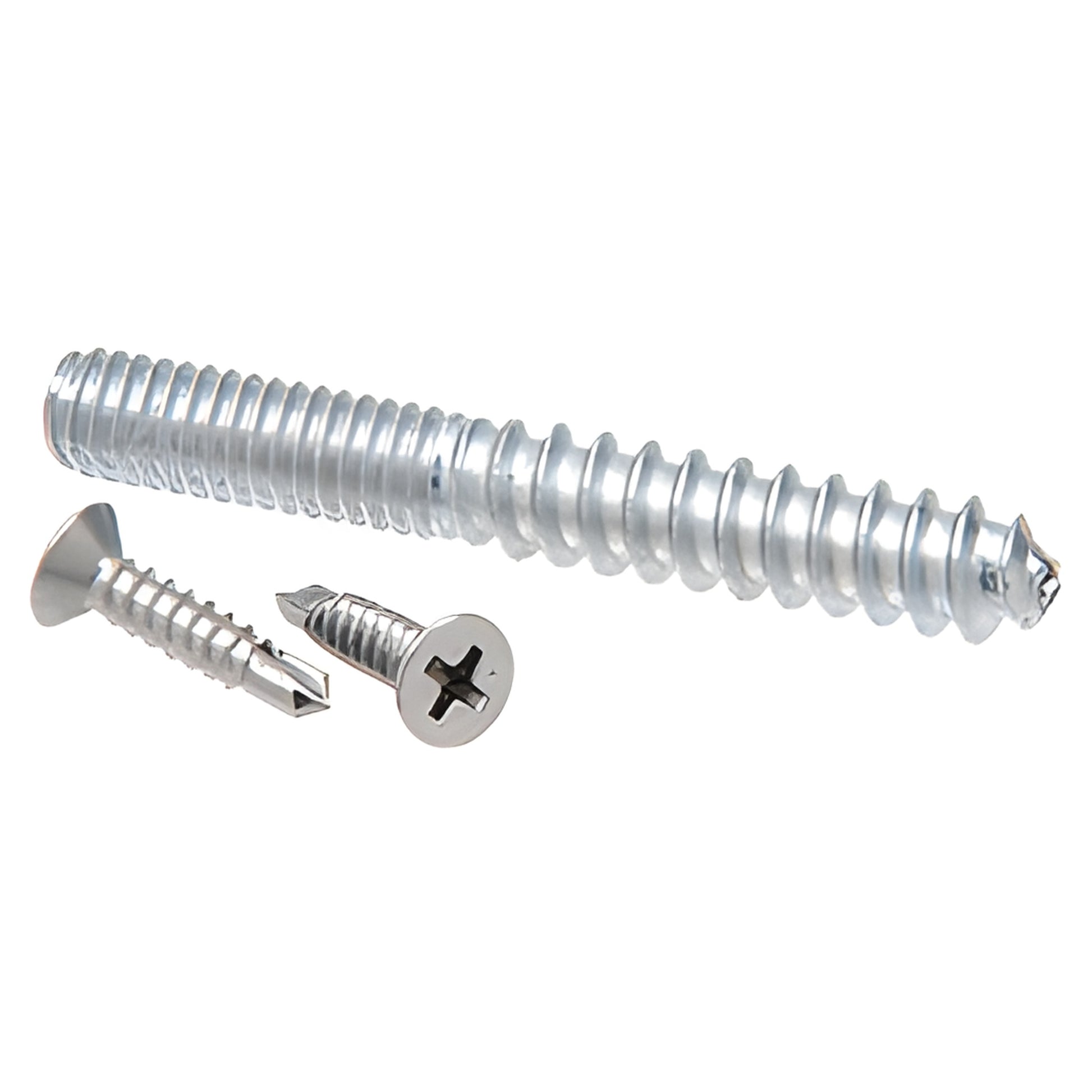 RSP3PS stainless steel hanger bolt and two self-drilling Phillips screws for CRL handrail brackets