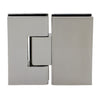 Gun metal Vienna glass-to-glass shower hinge V1E180GM - square brass 180 pivot for 10-12mm tempered glass