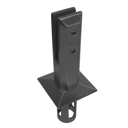 Matte black core-mount friction-fit spigot for 1/2 inch tempered glass, 2205 duplex stainless (SKU FWCS12MBL)