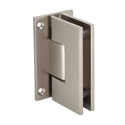 "Satin Nickel Vienna 337 Wall Mount Hinge with Adjustable Full Back Plate for Shower Doors