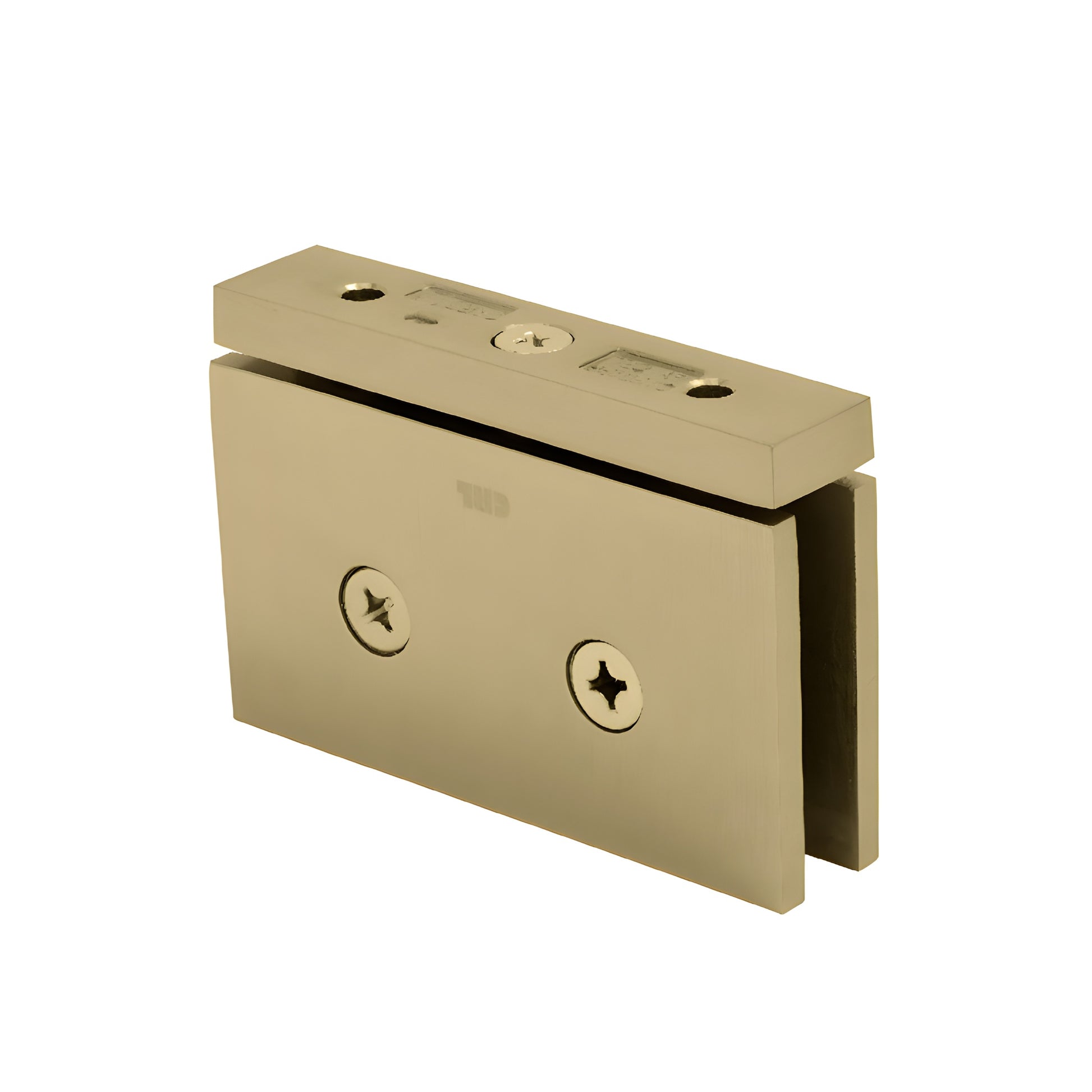 Cardiff CAR01BBRZ brushed bronze brass squared pivot hinge for shower doors, floor/head mount, fits 8-10mm glass