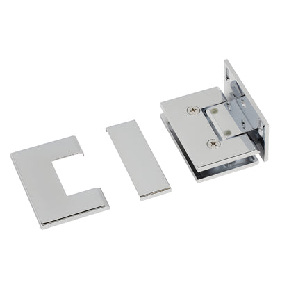 Polished chrome adjustable shower door hinge MEL324CH, solid brass for 8-12mm tempered glass