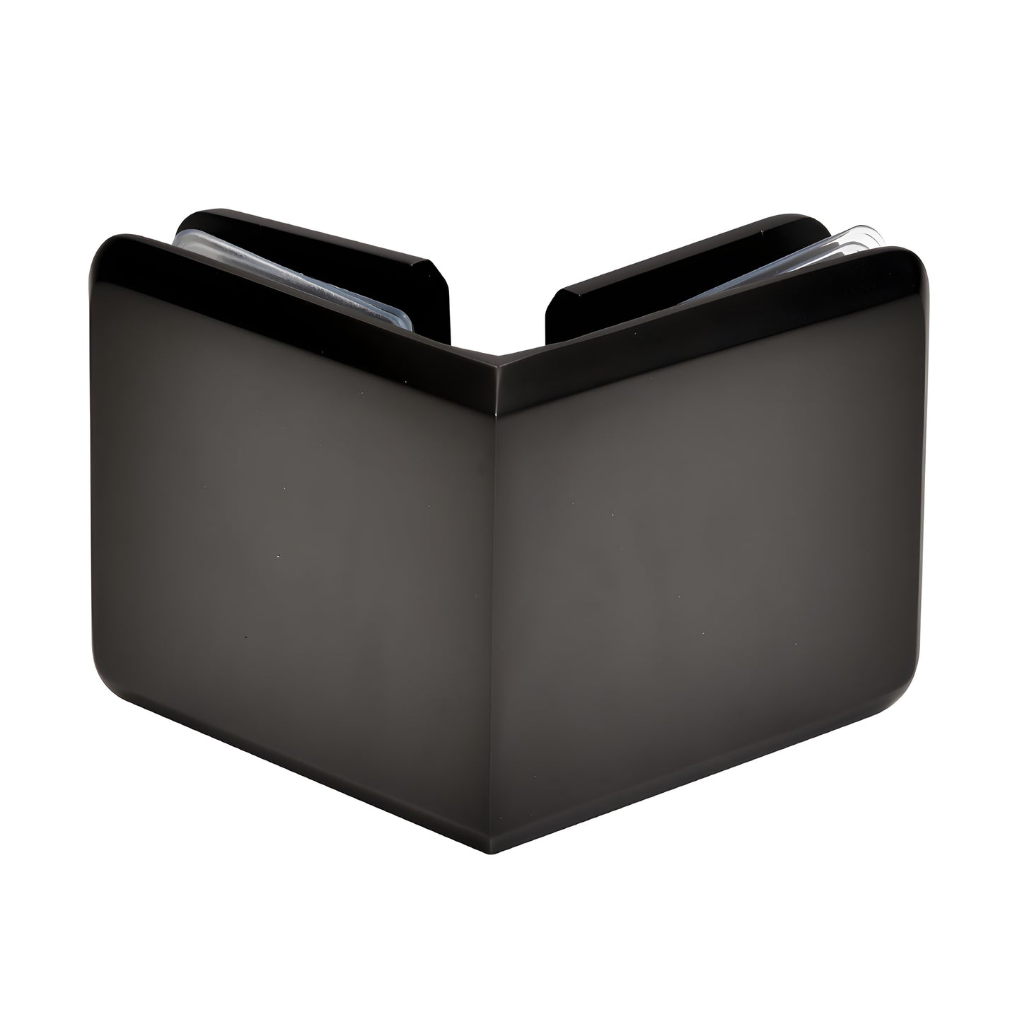 BGC900RB oil-rubbed bronze beveled 90 glass-to-glass clamp for 3/8-1/2 tempered glass, solid brass.
