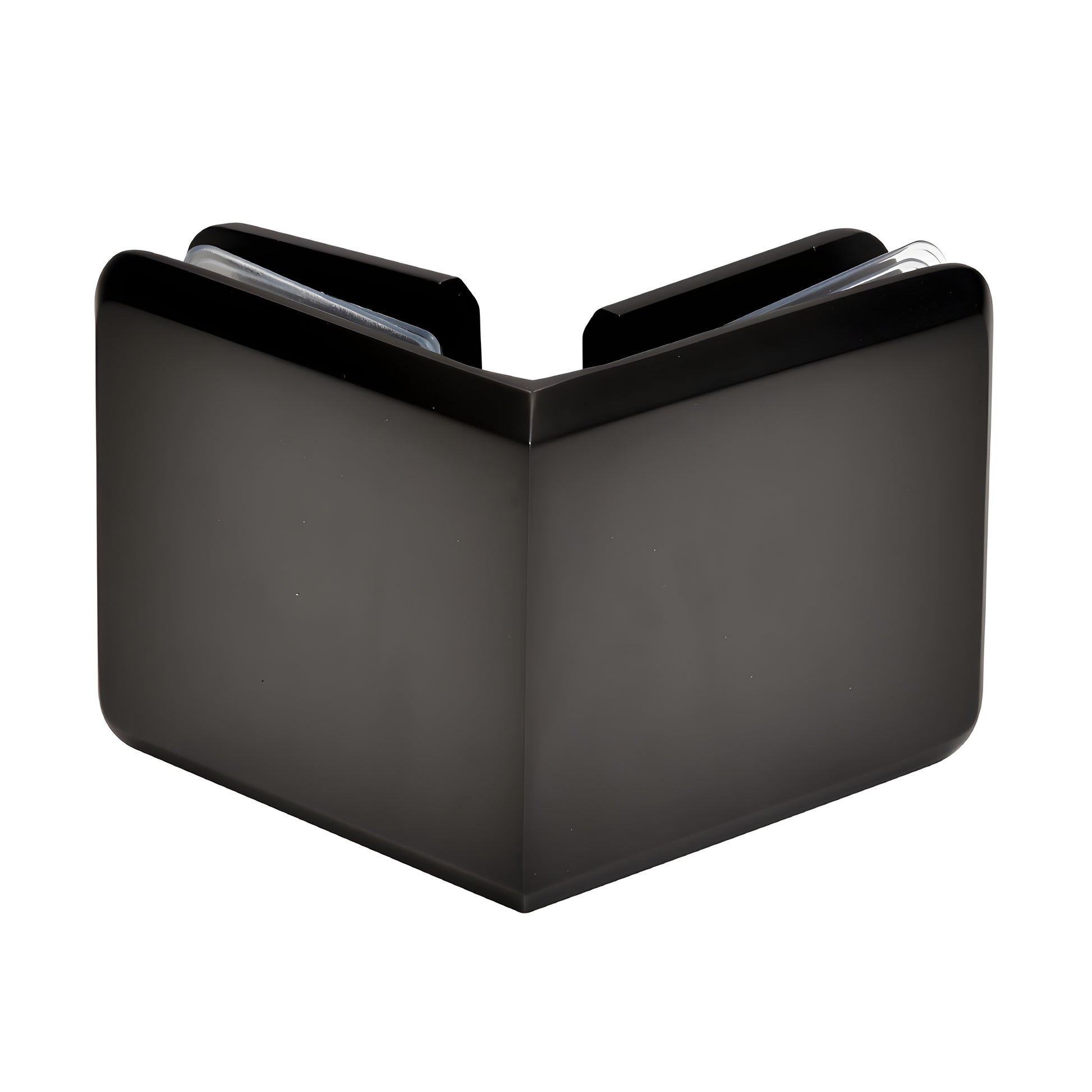 BGC900RB oil-rubbed bronze beveled 90 glass-to-glass clamp for 3/8-1/2 tempered glass, solid brass.