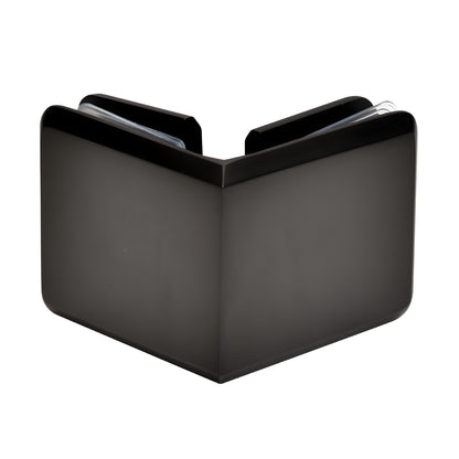 BGC900RB oil-rubbed bronze beveled 90 glass-to-glass clamp for 3/8-1/2 tempered glass, solid brass.