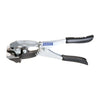 MT702 single-cut miter tool, handheld plier-style cutter with chrome body and black grips for stainless-steel trim.