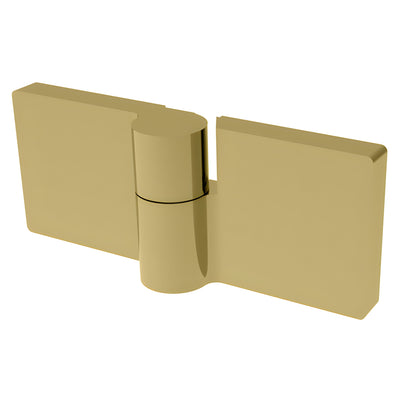 CRL Lugano Satin Brass 180° Glass-to-Glass Shower Door Hinge, Left