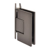 Matte gun metal Vienna 135 glass-to-glass brass shower hinge (V1E045MGM) for 3/8 to 1/2 in. glass