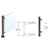 CRL PP55 Slimline 12 in Black Powdercoat 1 in Round Counter End Post