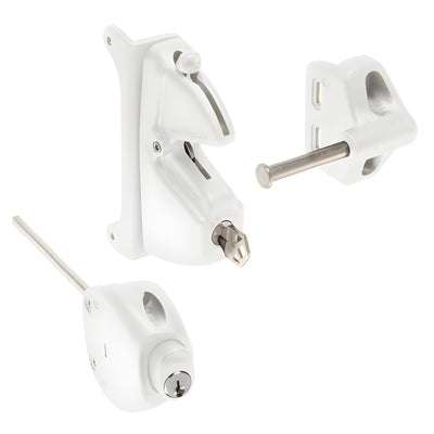 CRL White Keyed Privacy Door Latch for Bathroom & Bedroom