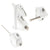 CRL White Keyed Privacy Door Latch for Bathroom & Bedroom