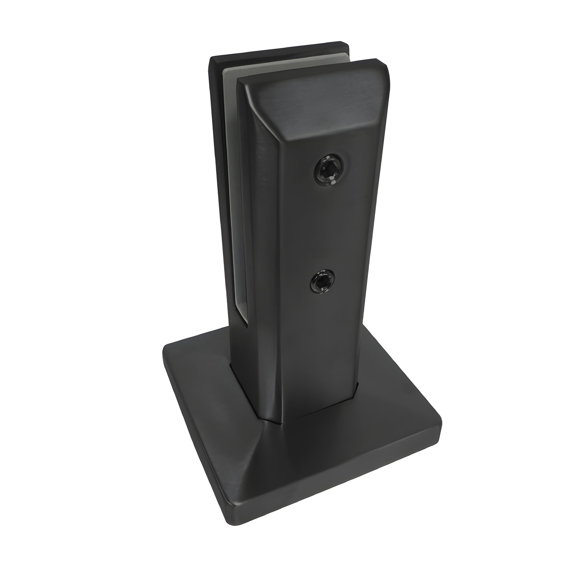 FWCS22MBL matte black 2205 duplex stainless surface-mount friction-fit spigot for 12mm glass