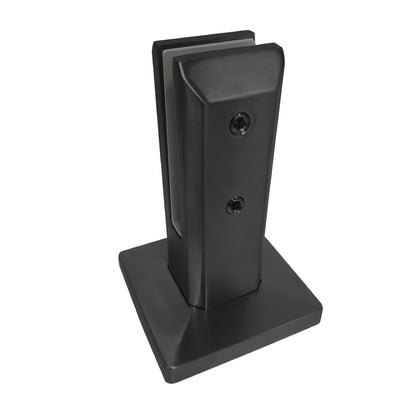 FWCS22MBL matte black 2205 duplex stainless surface-mount friction-fit spigot for 12mm glass