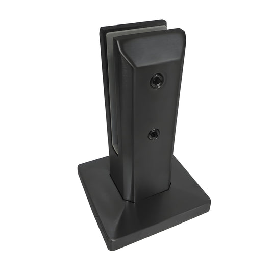 FWCS22MBL matte black 2205 duplex stainless surface-mount friction-fit spigot for 12mm glass