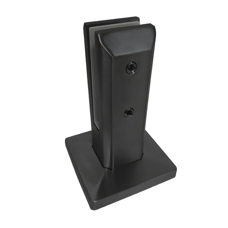 FWCS22MBL matte black 2205 duplex stainless surface-mount friction-fit spigot for 12mm glass