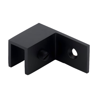 Oil rubbed bronze brass sleeve-over glass clamp (left-hand) for 5/16-1/2" (8-12mm) frameless shower glass, SKU S0GC37L0RB