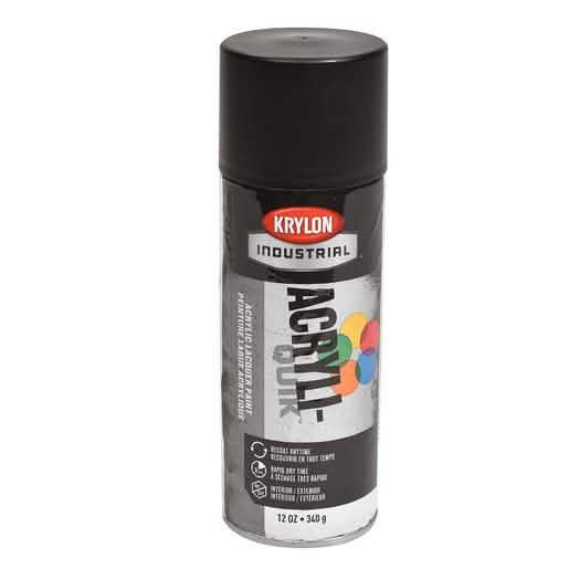 "CRL Ultra-Flat Black KRYLON Spray Paint - Premium finish for sleek, professional results.