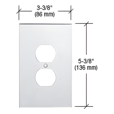 CRL Clear Acrylic Mirror Outlet Cover for Single Duplex - Bulk