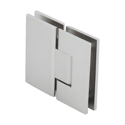CRL Vienna V1E180SN satin nickel 180 glass-to-glass squared shower hinge, brass construction.
