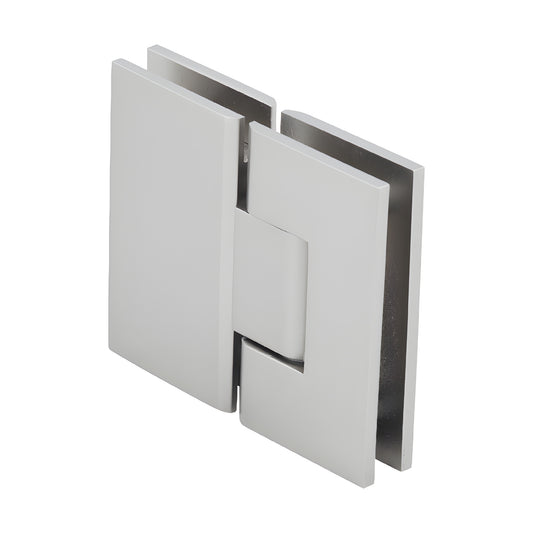 CRL Vienna V1E180SN satin nickel 180 glass-to-glass squared shower hinge, brass construction.
