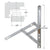 CRL 24 in 4-Bar Stainless Steel Project-Out Heavy-Duty Hinge