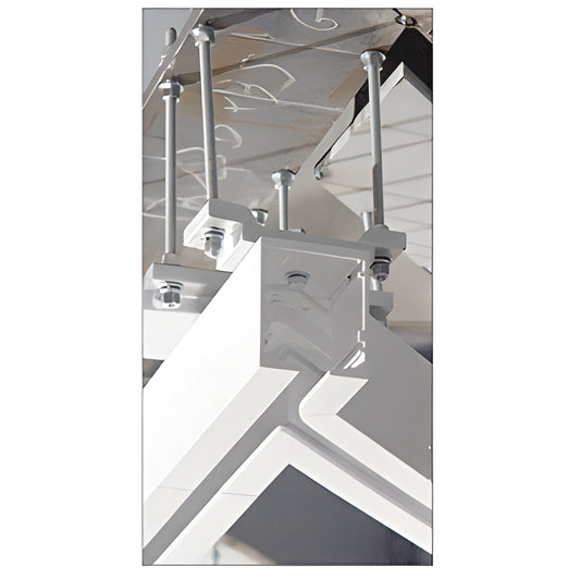 90TSX1 SPS Extended Support Assembly - steel/aluminum ceiling suspension rods and mounting brackets.
