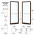 CRL-U.S. Aluminum Series 250 Offset Pivot Entrance Door Pair, Black Anodized