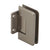 CRL Pinnacle 074 Brushed Bronze Wall-Mount Door Hinge Short Backplate