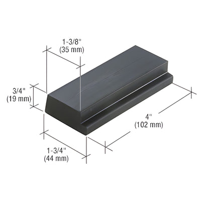 CRL-U.S. Aluminum Setting Block for 1-5/16" Glass - 100/Pk