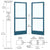 CRL-U.S. Aluminum 72x84 Kynar Painted Narrow Stile Entrance Doors S250