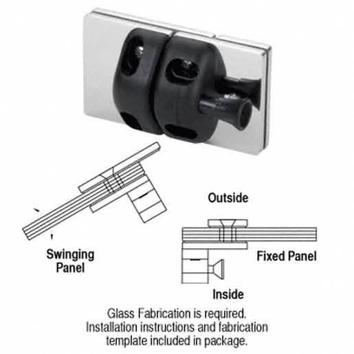 CRL 316 Polished Stainless Glass Gate Latch: 180° Glass-to-Glass, Durable & Sleek Design