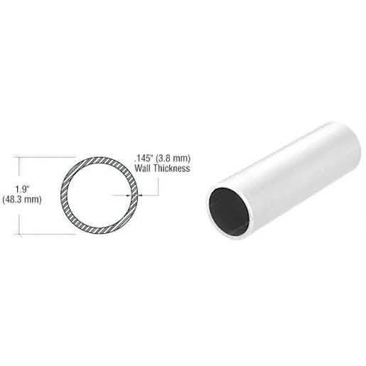 CRL Mill Aluminum 1-1/2" Schedule 40 Pipe Rail Tubing, 240" - Durable, High-Quality Rails