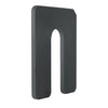Black jumbo horseshoe shim 3x4 in (PHS34) high-impact styrene for curtainwall and framing
