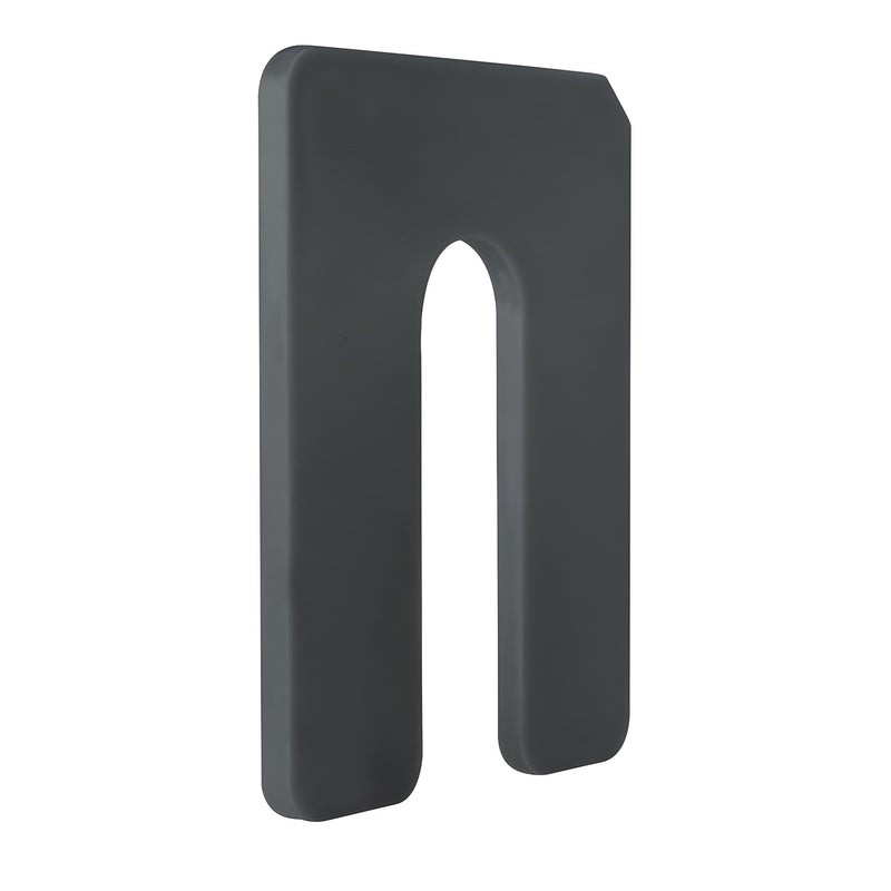 Black jumbo horseshoe shim 3x4 in (PHS34) high-impact styrene for curtainwall and framing