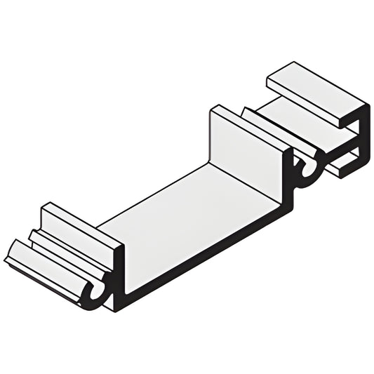 AP699 mill-finish extruded aluminum glazing clip for 1" (25 mm) glass.