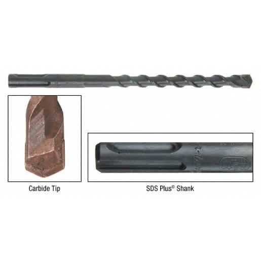 CRL 3/8\" x 6\" Thundertwist™ SDS Plus® Drill - Durable Uni-Shank for Precise Drilling