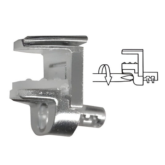 Shelf support pin, nickel-plated zinc, 5mm peg, clip-style anti-lift support - CRL SKU 3346349 (20 per box)