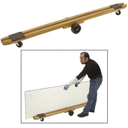 CRL 72" Plate Glass Dolly - Heavy-duty transport for large glass panels, easy maneuverabil