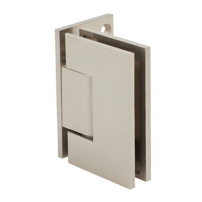 MEL044BN Melbourne brushed nickel solid brass offset wall-mount shower door hinge for 8-12mm tempered glass