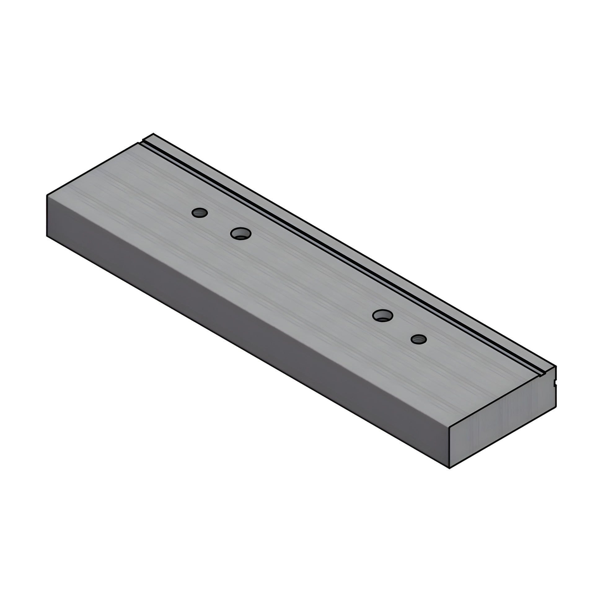 Fallbrook center pivot mounting block, matte black (SKU FCPDB1MBL) - rectangular plate with screw holes for double acting doo