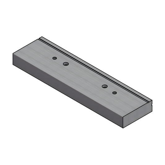 Fallbrook center pivot mounting block, matte black (SKU FCPDB1MBL) - rectangular plate with screw holes for double acting doo