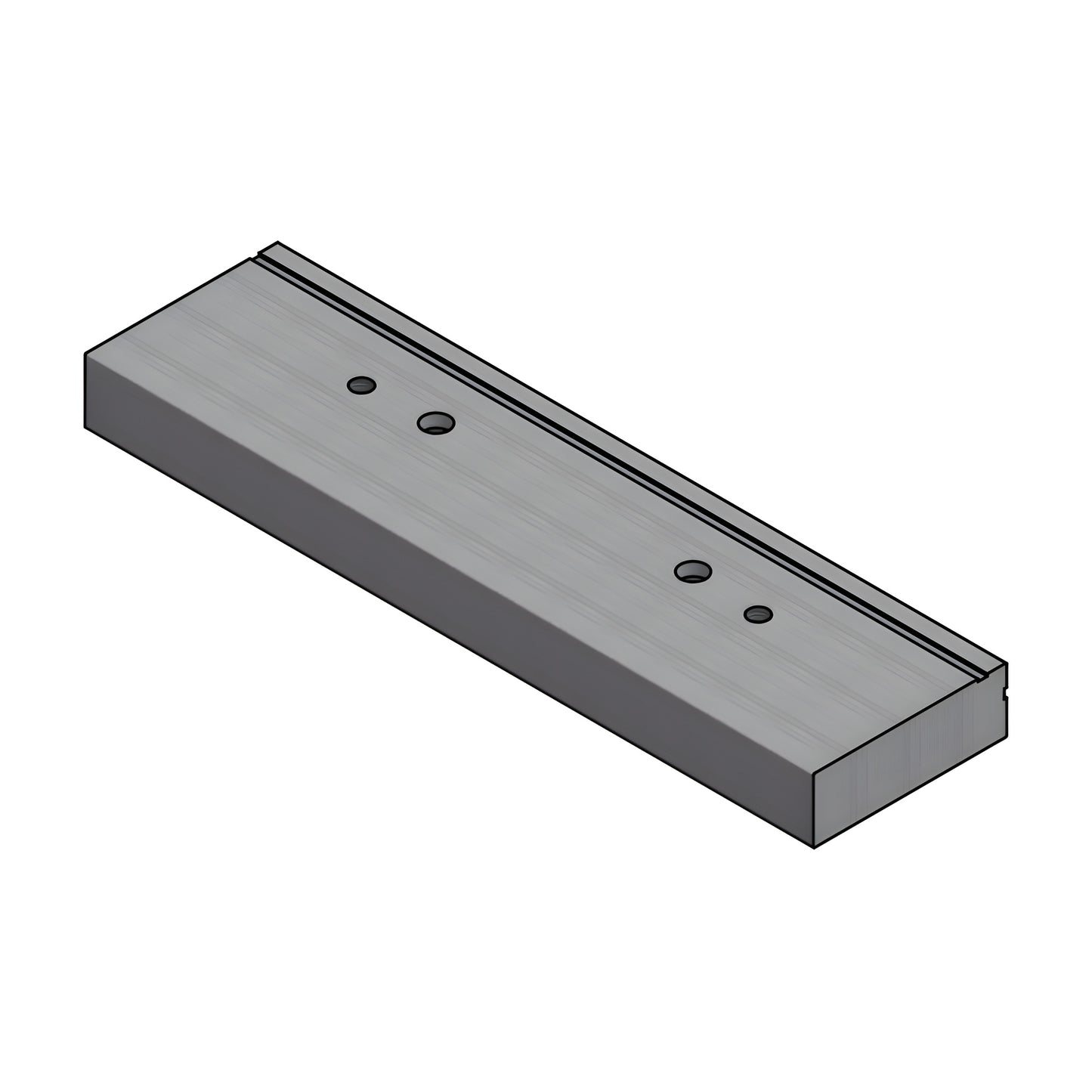 Satin anodized center pivot mounting block (SKU FCPDB1SA) for CRL Fallbrook double acting glass doors.
