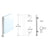 CRL PP49 18" x 1" Brushed Stainless Slimline Restroom Partition Post