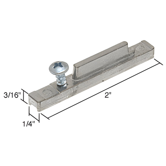 Zinc die-cast pivot bar for tilt windows, 2" x 1/4" x 3/16", fits 3/8" spiral balances - SKU H3897 (pack of 2)