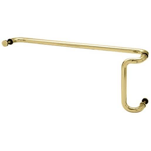 CRL Brass 12"x28" Back-to-Back Offset Push Pull Handle Set for Glass Doors