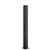 D990DU24C dark bronze anodized 24" aluminum square partition post, center U-channel for 1/4" (6mm) glass