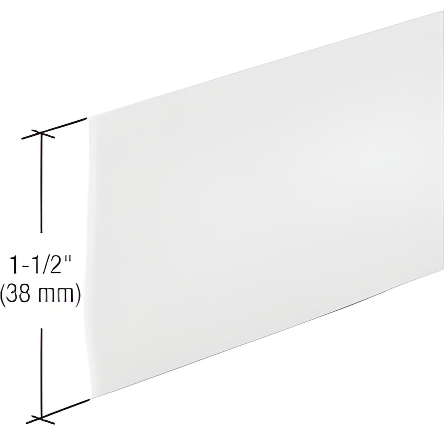 CRL SKU M6226 clear 1-1/2" (38 mm) vinyl bottom shower door sweep - flat water-tight seal for hinged doors