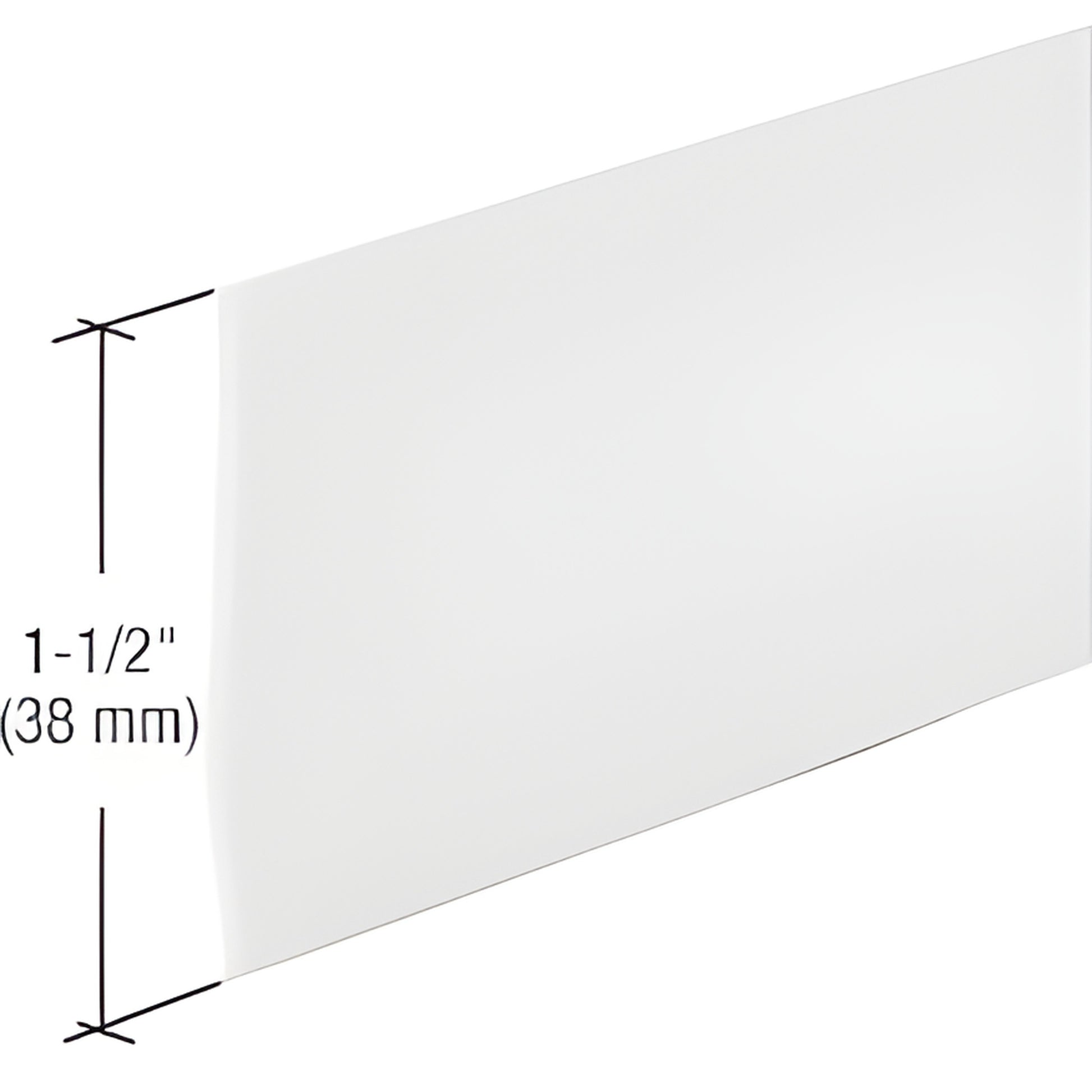 CRL SKU M6226 clear 1-1/2" (38 mm) vinyl bottom shower door sweep - flat water-tight seal for hinged doors