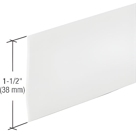 CRL SKU M6226 clear 1-1/2" (38 mm) vinyl bottom shower door sweep - flat water-tight seal for hinged doors